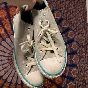 Teal & Grey Converse